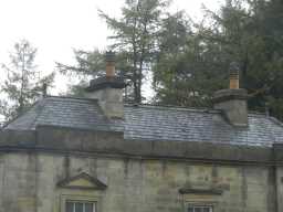 Roof of the East Lodge to Streathlam Castle October 2016